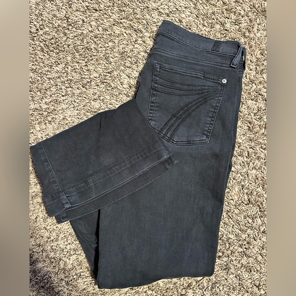 7 For All Mankind Women's Black Flare Jeans size 30 - Picture 3 of 6